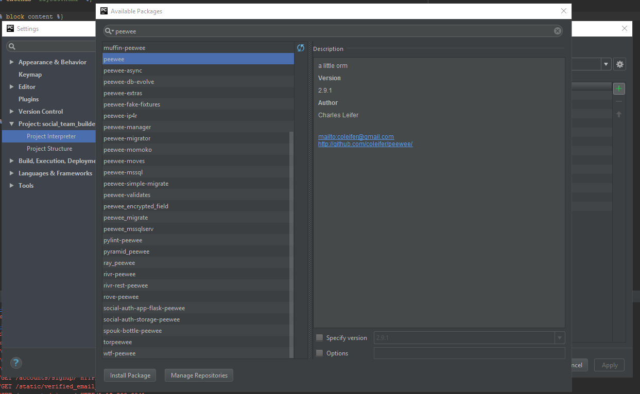 how-can-i-run-the-peewee-examples-with-pycharm-using-anaconda-example-treehouse-community