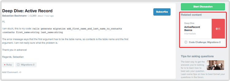 Treehouse Related Forum Content