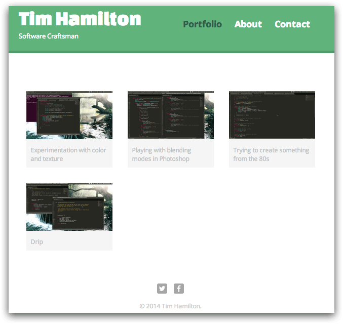 Tim Hamilton Treehouse Website