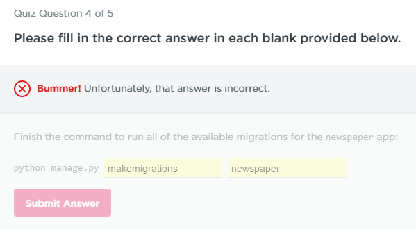quiz fail quiz fail
