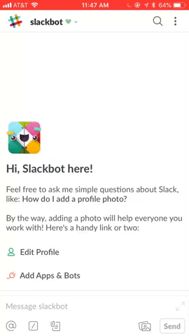 Opening the Accessibility tab in the Slack iOS app