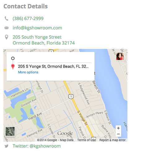 Screenshot of Google Map not aligned