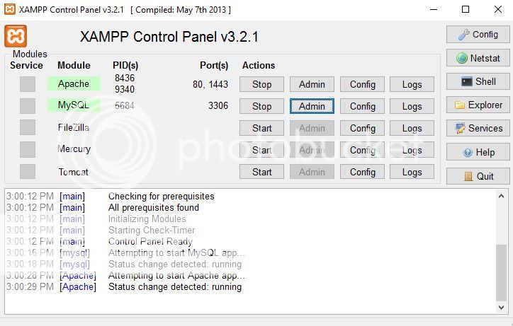 control panel