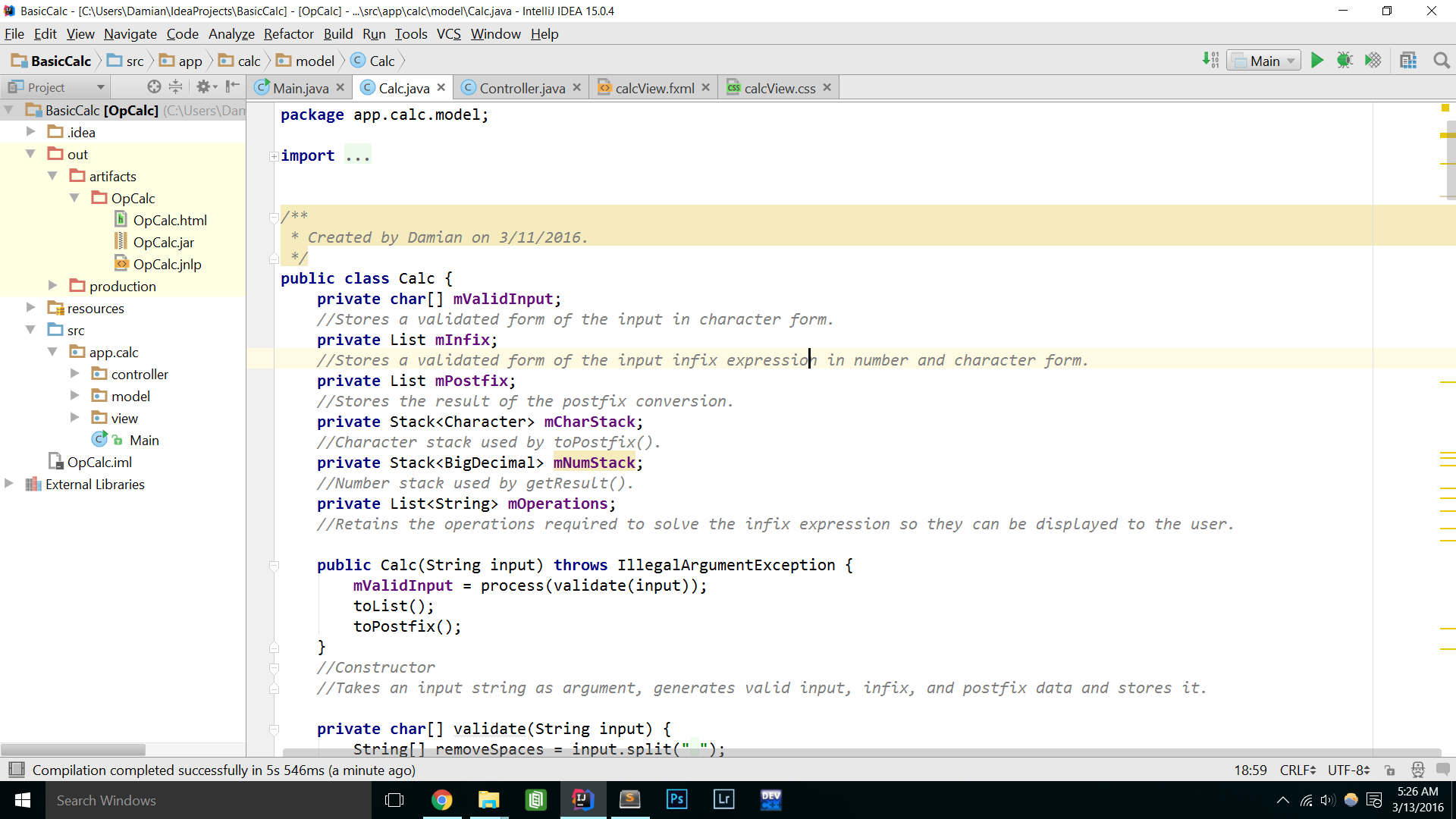 Calculator Code In Java Eclipse