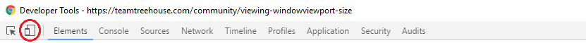 Chrome Dev Tools Device View Button