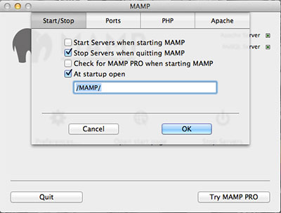 Stop MAMP Servers on Quit