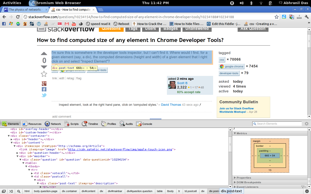 chrome dev tools