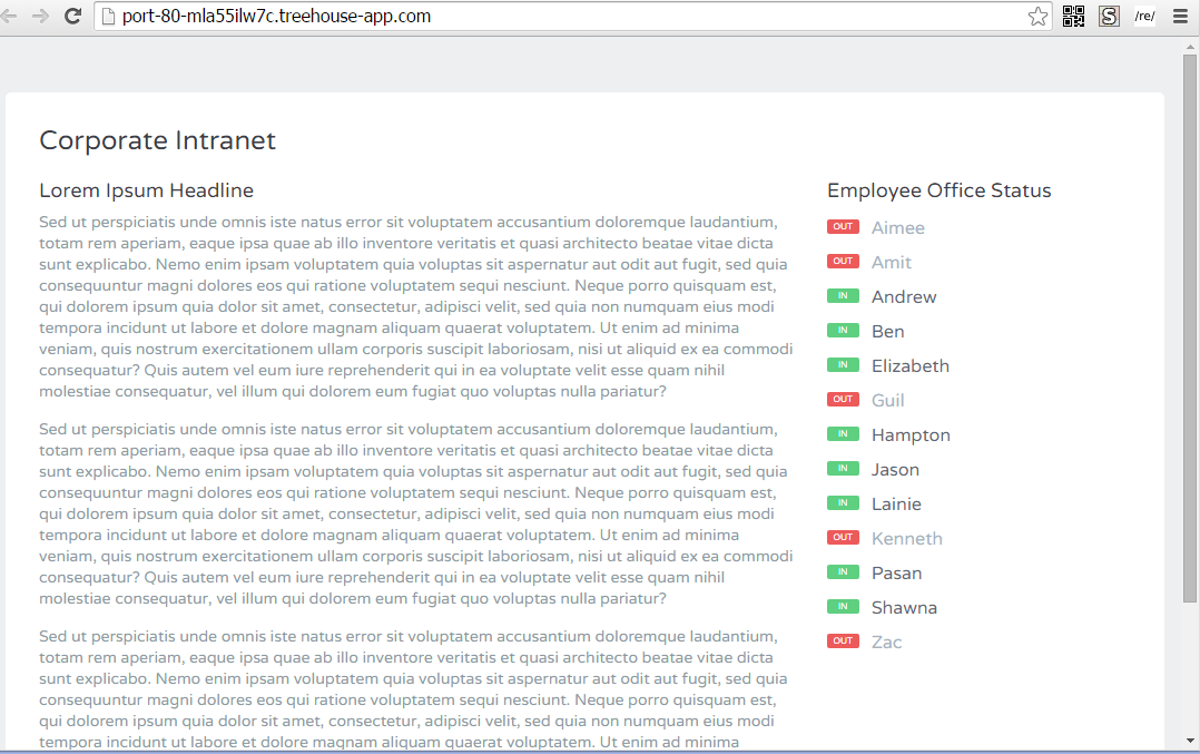 screenshot of your site.